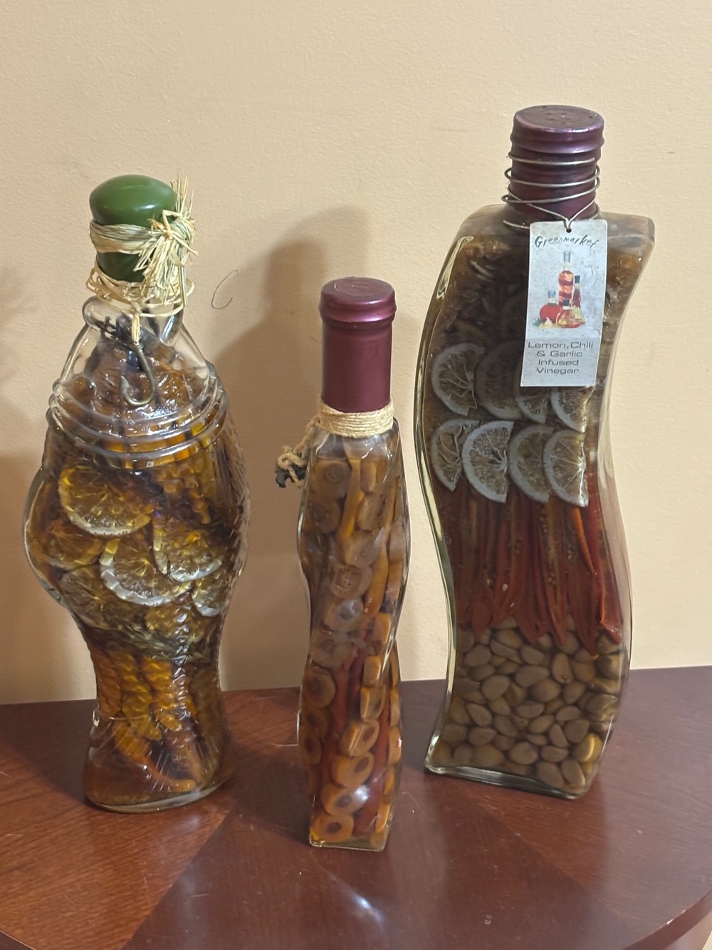 Lemon, Chili & Garlic Infused Vinegar - Brown/Amber Bottle